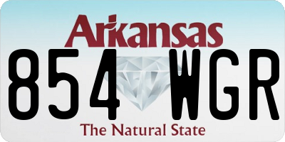 AR license plate 854WGR