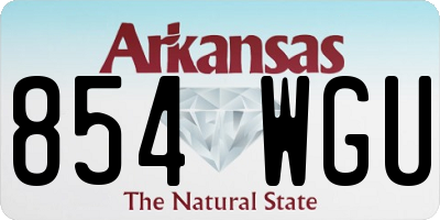 AR license plate 854WGU