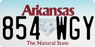 AR license plate 854WGY