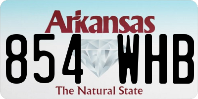 AR license plate 854WHB