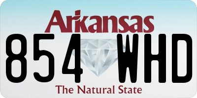 AR license plate 854WHD