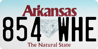 AR license plate 854WHE