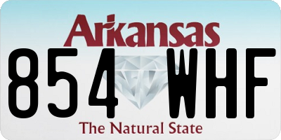 AR license plate 854WHF