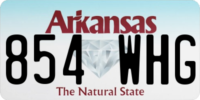 AR license plate 854WHG