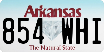AR license plate 854WHI