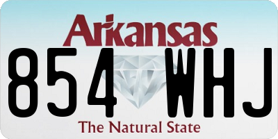 AR license plate 854WHJ