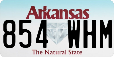AR license plate 854WHM