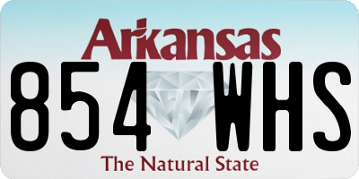 AR license plate 854WHS