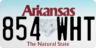 AR license plate 854WHT