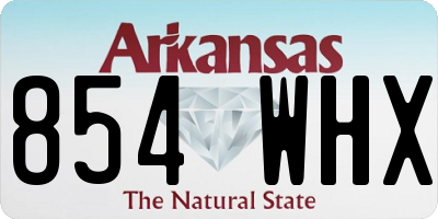 AR license plate 854WHX