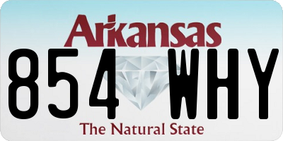 AR license plate 854WHY