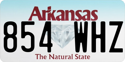 AR license plate 854WHZ