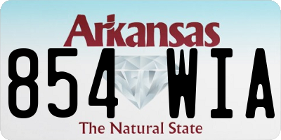 AR license plate 854WIA