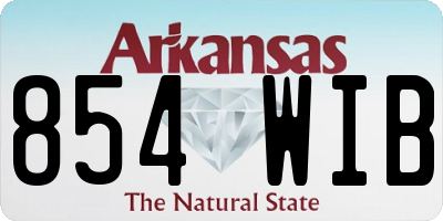 AR license plate 854WIB