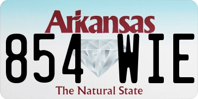 AR license plate 854WIE