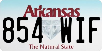 AR license plate 854WIF