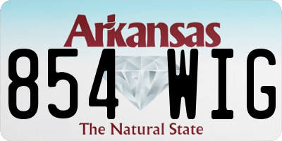 AR license plate 854WIG
