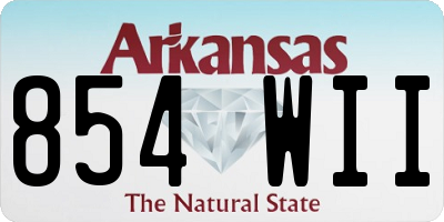 AR license plate 854WII