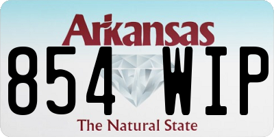 AR license plate 854WIP