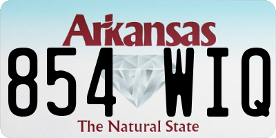 AR license plate 854WIQ