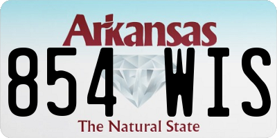 AR license plate 854WIS