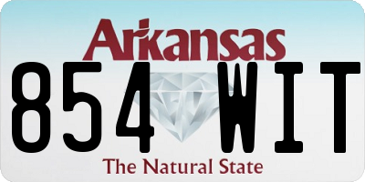 AR license plate 854WIT