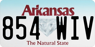 AR license plate 854WIV