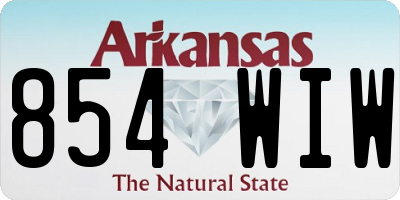 AR license plate 854WIW
