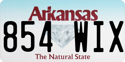 AR license plate 854WIX