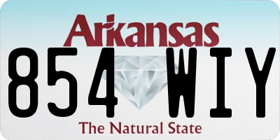 AR license plate 854WIY