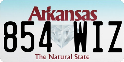 AR license plate 854WIZ