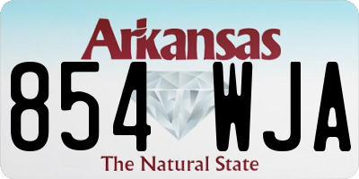 AR license plate 854WJA