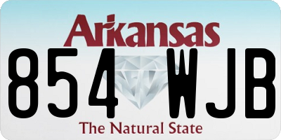 AR license plate 854WJB