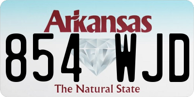AR license plate 854WJD