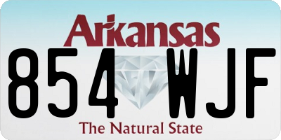AR license plate 854WJF