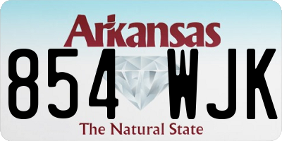 AR license plate 854WJK