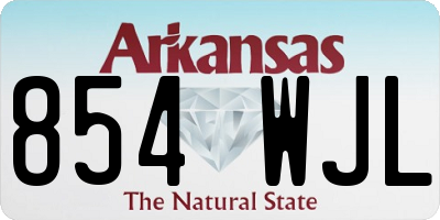 AR license plate 854WJL