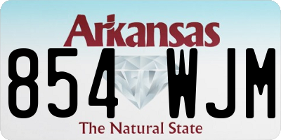 AR license plate 854WJM