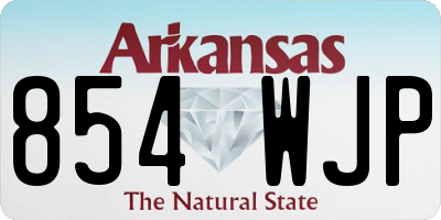 AR license plate 854WJP