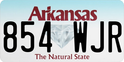 AR license plate 854WJR