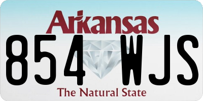 AR license plate 854WJS