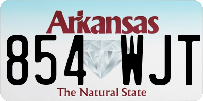 AR license plate 854WJT