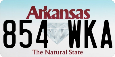 AR license plate 854WKA