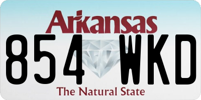 AR license plate 854WKD