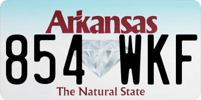AR license plate 854WKF
