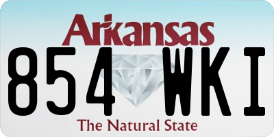 AR license plate 854WKI