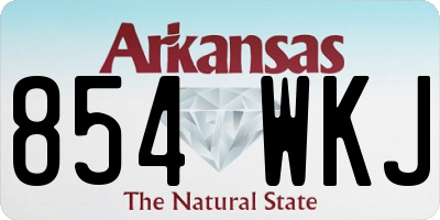 AR license plate 854WKJ