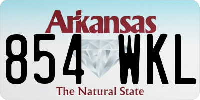 AR license plate 854WKL