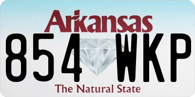 AR license plate 854WKP
