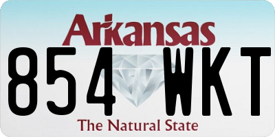 AR license plate 854WKT